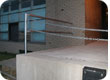 Galvanized pipe railing with chain