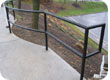 Painted pipe railing