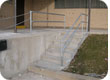 Galvanized pipe railing