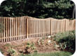 Scalloped double faced wood fence