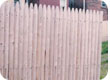 Stockade panel wood fence