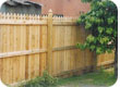 Solid board Frech Gothic wood fence
