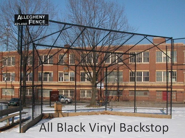 All Black Vinyl Backstop