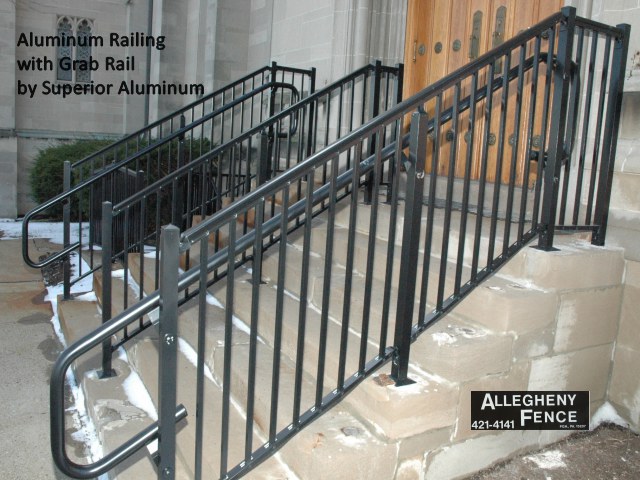 Aluminum Railing with Grab Rail by Superior Aluminum