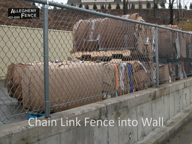 Chain Link Fence on Wall