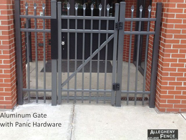 Aluminum Gate with Panic Hardware