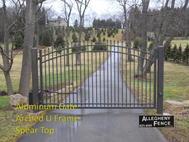 Aluminum Gate Arched U Frame Spear Top