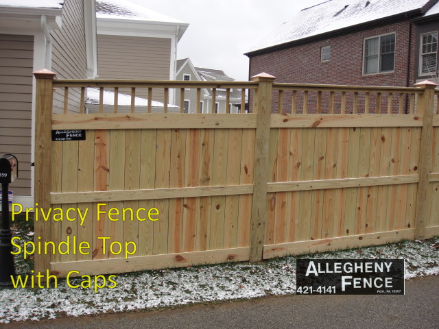 Privacy Fence Spindle Top with Caps