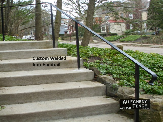 Custom Welded Iron Handrail