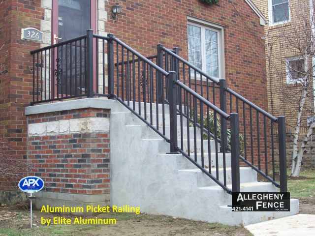 Pittsburgh Residential Railings And Columns Allegheny Fence - How To Install Handrail On Brick Wall