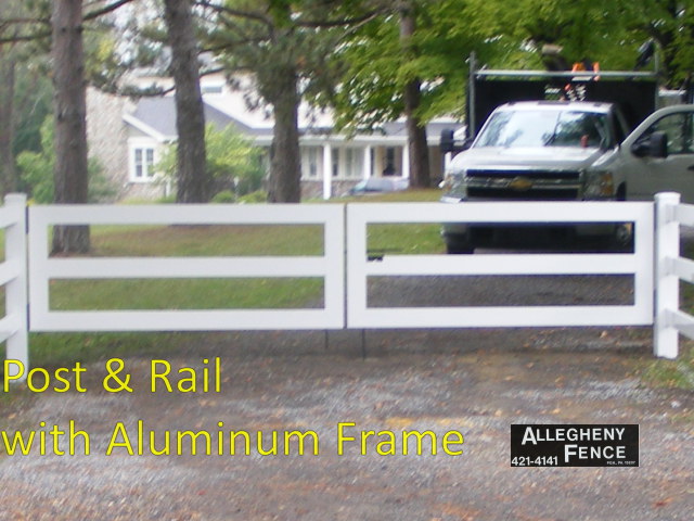 Post & Rail with Aluminum Frame