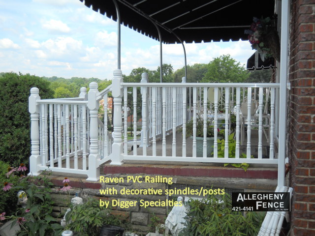 Raven PVC Railing with Decorative Spindles/Posts by Digger Specialties
