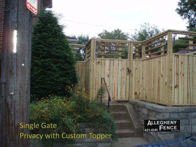 Single Gate Privacy with Custom Topper