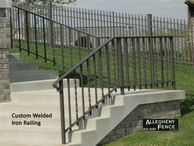 Custom Welded Iron Handrail